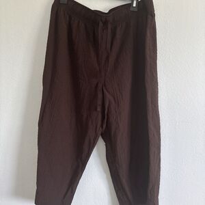 White Stag Gauzy Capri Pants Brown Size XXL